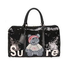Load image into Gallery viewer, Glitter Pink Woman Sports Bags For Fitness Outdoor Luggage Travel Bag Organizer Sequin Gym Bags Women Training Yoga Duffle Bag