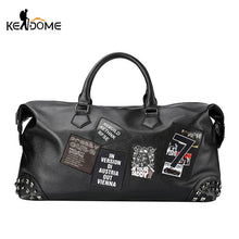Load image into Gallery viewer, PU Soft Leather Fitness Gym Bags For Men Rivet Design Training Shoulder Sport Bag Handbag Traveling Bag With Pattern  XA626WD
