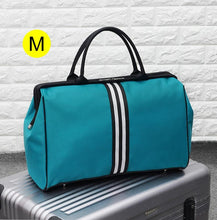 Load image into Gallery viewer, bolsa Striped Travel Bag Gym Fitness Bags Luggage Traveling Duffle Sac De Sport Handbag For Women Men Outdoor Sports Tas XA46A
