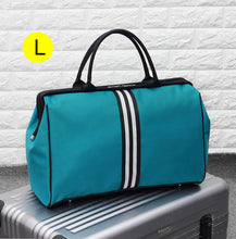 Load image into Gallery viewer, bolsa Striped Travel Bag Gym Fitness Bags Luggage Traveling Duffle Sac De Sport Handbag For Women Men Outdoor Sports Tas XA46A
