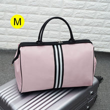 Load image into Gallery viewer, bolsa Striped Travel Bag Gym Fitness Bags Luggage Traveling Duffle Sac De Sport Handbag For Women Men Outdoor Sports Tas XA46A
