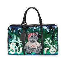 Load image into Gallery viewer, Glitter Pink Woman Sports Bags For Fitness Outdoor Luggage Travel Bag Organizer Sequin Gym Bags Women Training Yoga Duffle Bag

