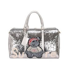 Load image into Gallery viewer, Glitter Pink Woman Sports Bags For Fitness Outdoor Luggage Travel Bag Organizer Sequin Gym Bags Women Training Yoga Duffle Bag
